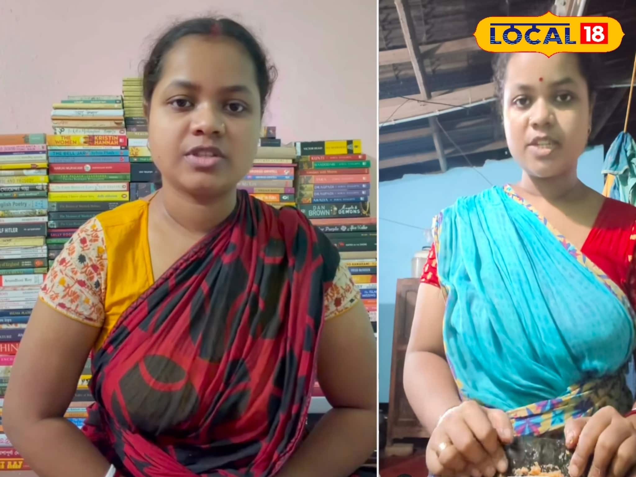 রিলস নয়, গ্রামের রান্নাঘর থেকে ইংরেজি বই আর সিনেমার কথা বলেই ভাইরাল পুজারিণী প্রধান