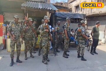 নির্বাচনের আগেই কড়া নিরাপত্তা! উত্তর ২৪ পরগনায় রুট মার্চ, টহল কেন্দ্রীয় বাহিনীর