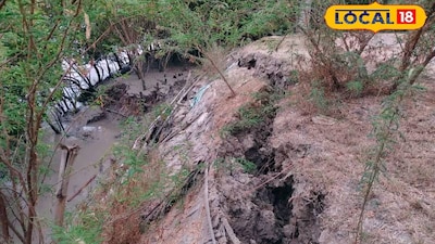 উত্তর ২৪ পরগনার সন্দেশখালিতে নদীবাঁধে ধস
