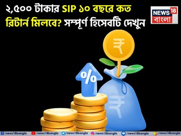 ২,৫০০ টাকার SIP ১০ বছরে কত রিটার্ন মিলবে ? সম্পূর্ণ হিসেবটি দেখুন