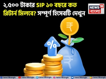 ২,৫০০ টাকার SIP ১০ বছরে কত রিটার্ন মিলবে ? সম্পূর্ণ হিসেবটি দেখুন ২,৫০০ টাকার SIP ১০ বছরে কত রিটার্ন মিলবে ? সম্পূর্ণ হিসেবটি দেখুন