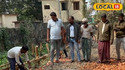 সরিষাদহে নতুন রাস্তার কাজ চলছে 