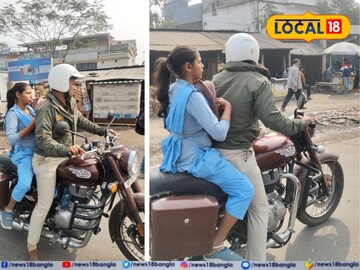 দেবদূতের মতো ট্র্যাফিক ওসি ! স্নায়ুচাপে কাঁপতে থাকা পরীক্ষার্থীকে বাইকে তুলে পৌঁছে দিলেন