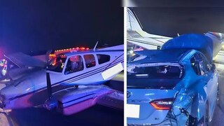 আমেরিকার রাস্তায় বিমান আছড়ে পড়ার আগে বার্তা পাইলটের (Photo: X)