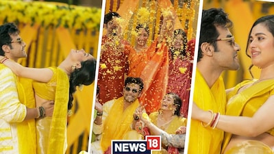 रणजॉय-श्यामोप्ति की शादी: पीले रंग में ट्विनिंग, हल्दी की तस्वीरें वायरल.