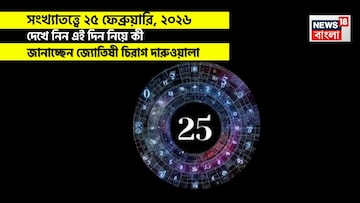 সংখ্যাতত্ত্বে ২৫ ফেব্রুয়ারি, কেমন যাবে আজকের দিন? জানাচ্ছেন জ্যোতিষী চিরাগ দারুওয়ালা সংখ্যাতত্ত্বে ২৫ ফেব্রুয়ারি, কেমন যাবে আজকের দিন? জানাচ্ছেন জ্যোতিষী চিরাগ দারুওয়ালা