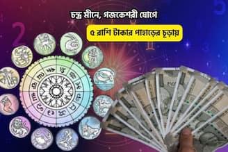 সোনায় মোড়া কপাল, উপচে পড়বে সুখ! চন্দ্র মীনে, গজকেশরী যোগে ৫রাশি টাকার পাহাড়ের চূড়ায়