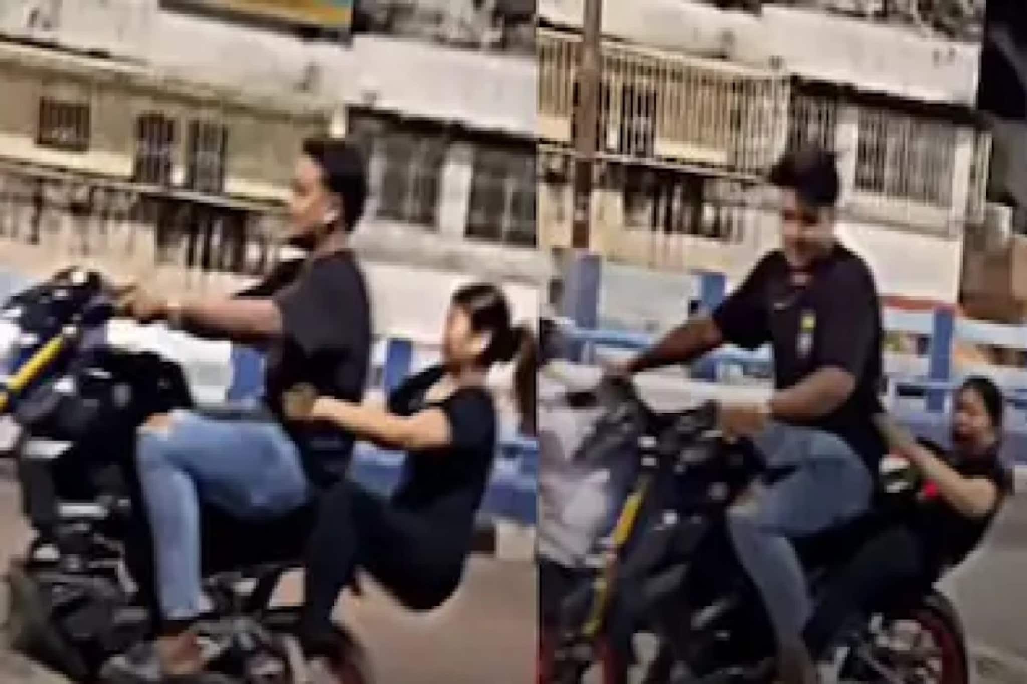 ‘ধুম’ স্টাইলে স্টান্ট করতে গিয়ে বিপত্তি! মুম্বইয়ে বাইকার বন্ধুর কাণ্ডে গুরুতর জখম তরুণী