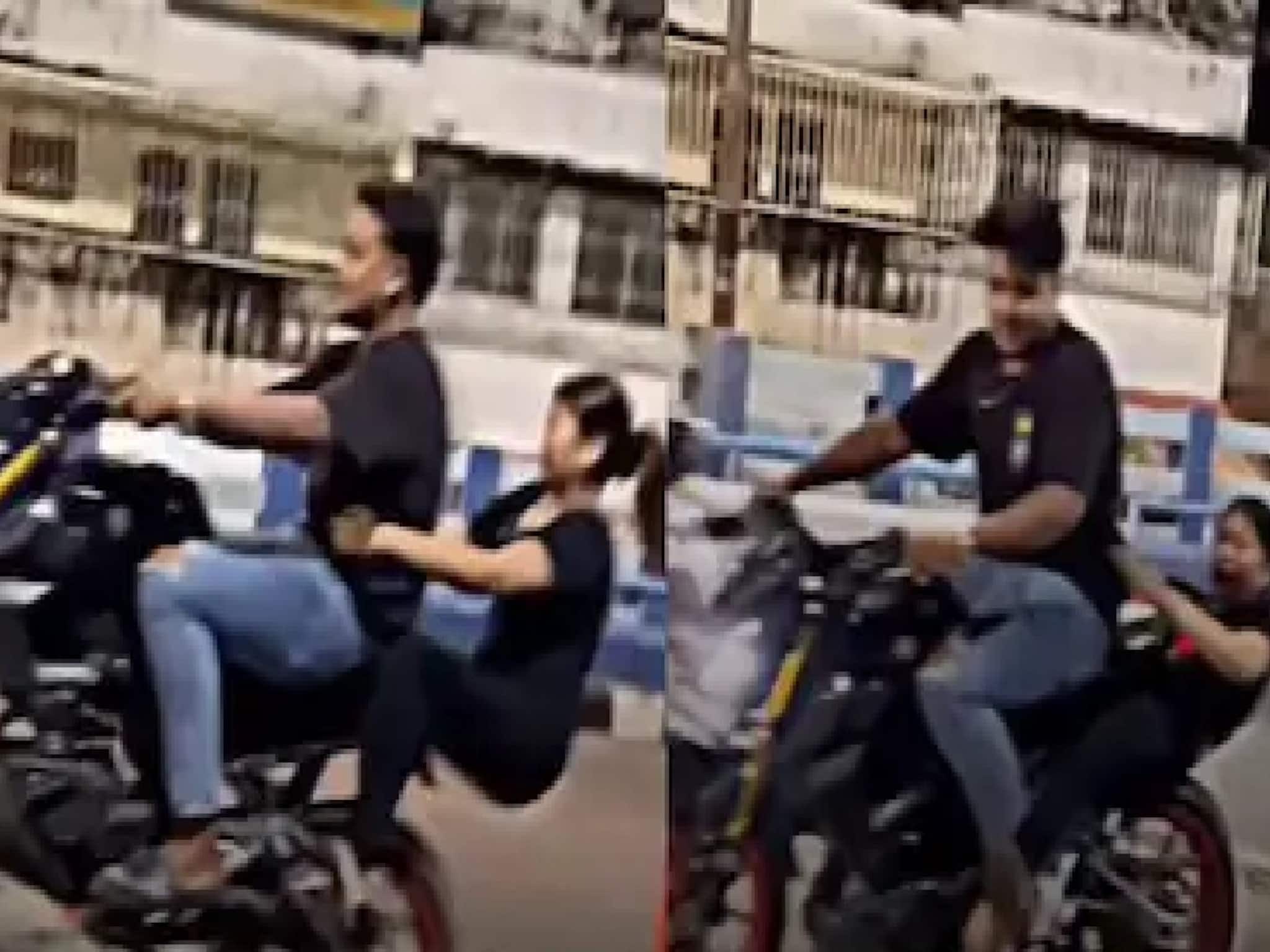 ‘ধুম’ স্টাইলে স্টান্ট করতে গিয়ে বিপত্তি! মুম্বইয়ে বাইকার বন্ধুর কাণ্ডে গুরুতর জখম তরুণী