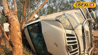 পারশুন্ডি-বড়রা জঙ্গলপথে দুর্ঘটনাগ্রস্থ গাড়ি