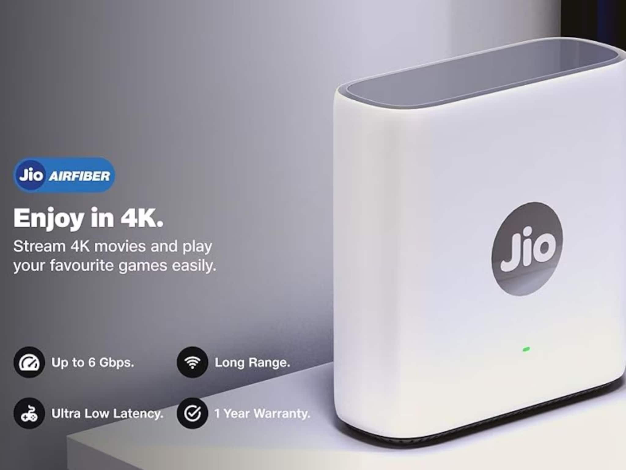 বাড়ির ইন্টারনেটে রাজত্ব জিও-র! ৭৯ শতাংশের বেশি 'এয়ারফাইবার' গ্রাহক এখন জিও-র বাড়ির ইন্টারনেটে রাজত্ব জিও-র! ৭৯ শতাংশের বেশি 'এয়ারফাইবার' গ্রাহক এখন জিও-র