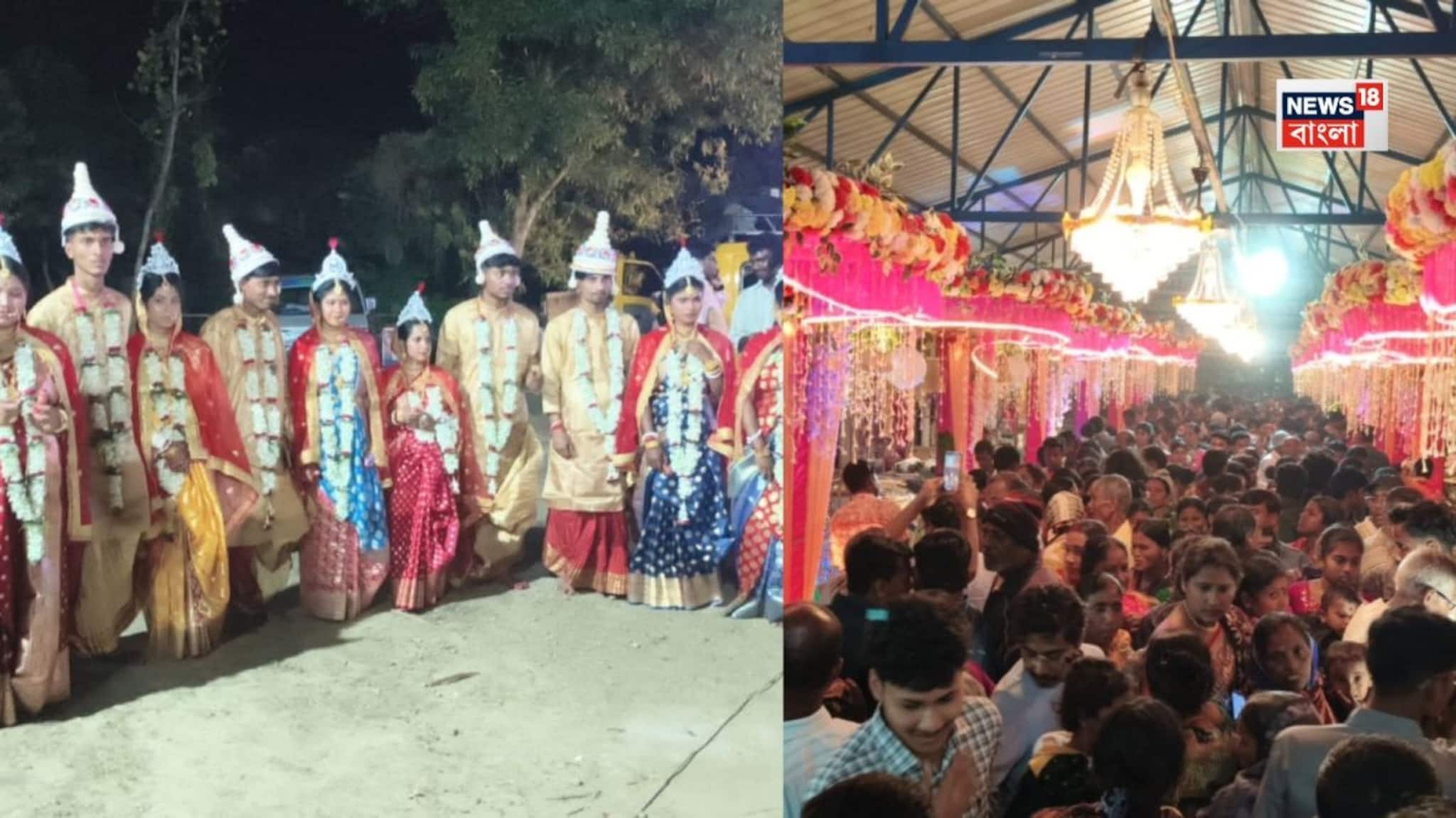 ১৩ জোড়া পাত্র-পাত্রী! মন্ত্রপাঠ, মালাবদল, অগ্নিসাক্ষী রেখে সাতপাক অনাথ আশ্রমে!