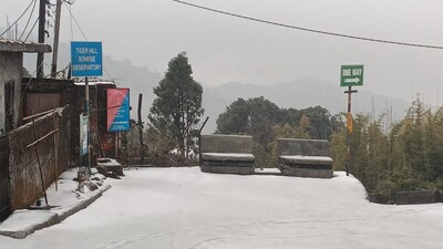 দার্জিলিং, টাইগার হিল-এ শিলাবৃষ্টি