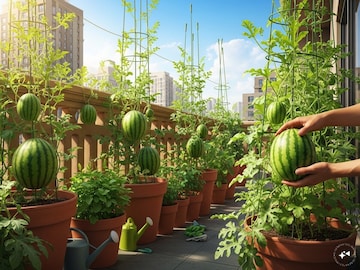 বাগান, ছাদের টবেই ফলান লাল টুকটুকে রসাল মিষ্টি তরমুজ, বাগান বিশেষজ্ঞের ছোট্ট ট্রিকেই বাজিমাত, এই গরমে একটাও কিনতে হবে না