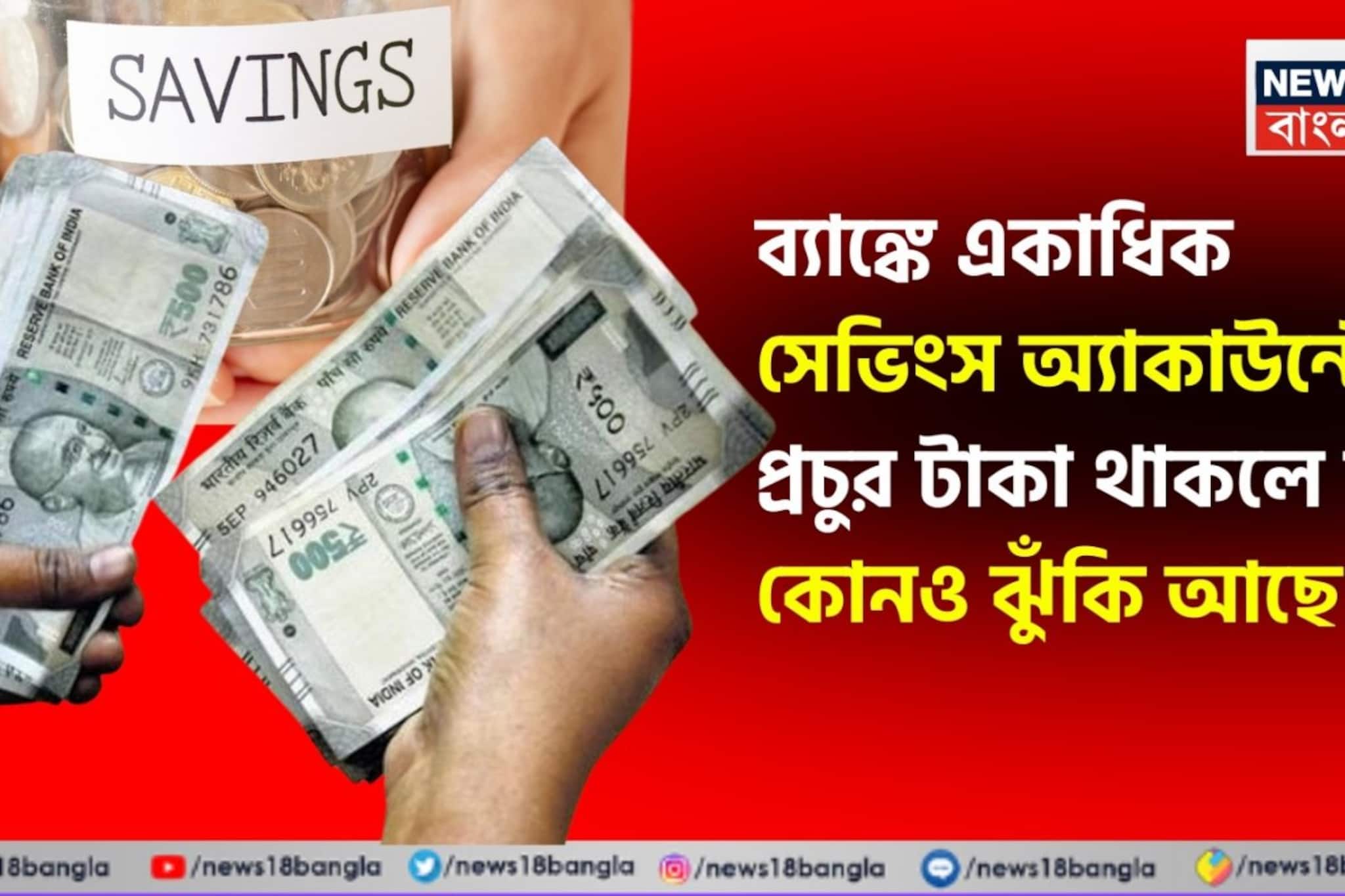 ব্যাঙ্কে একাধিক সেভিংস অ্যাকাউন্টে প্রচুর টাকা থাকলে কি কোনও ঝুঁকি আছে? জেনে নিন এখনই