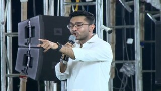 ধর্মতলায় তৃণমূলের ধর্নামঞ্চে অভিষেক বন্দ্যোপাধ্যায়৷ 