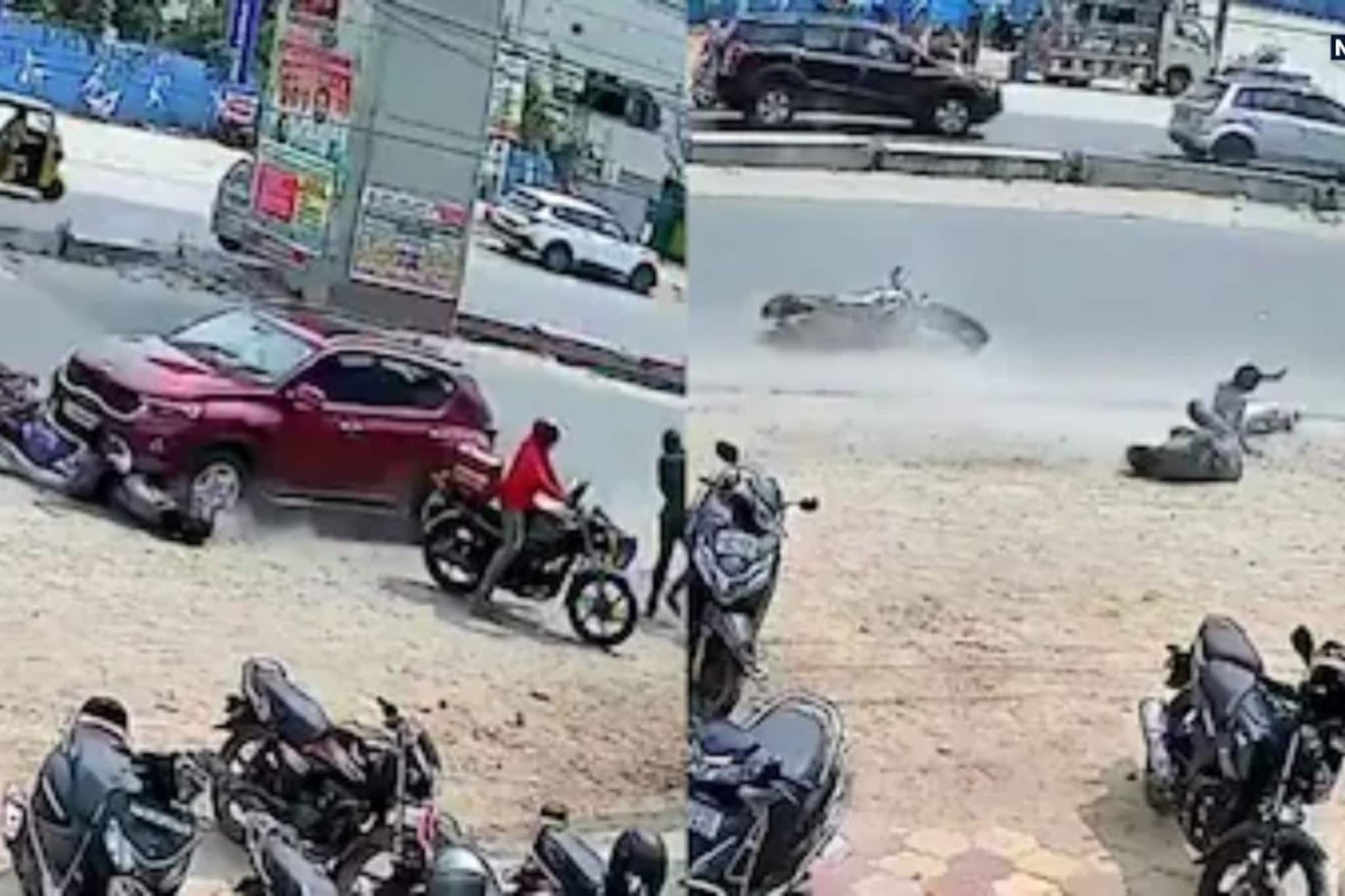 হায়দরাবাদে মর্মান্তিক পথ দুর্ঘটনা! দ্রুতগতির গাড়ির ধাক্কায় মৃত্যু বাইক আরোহীর, গুরুতর জখম স্ত্রী-সন্তান