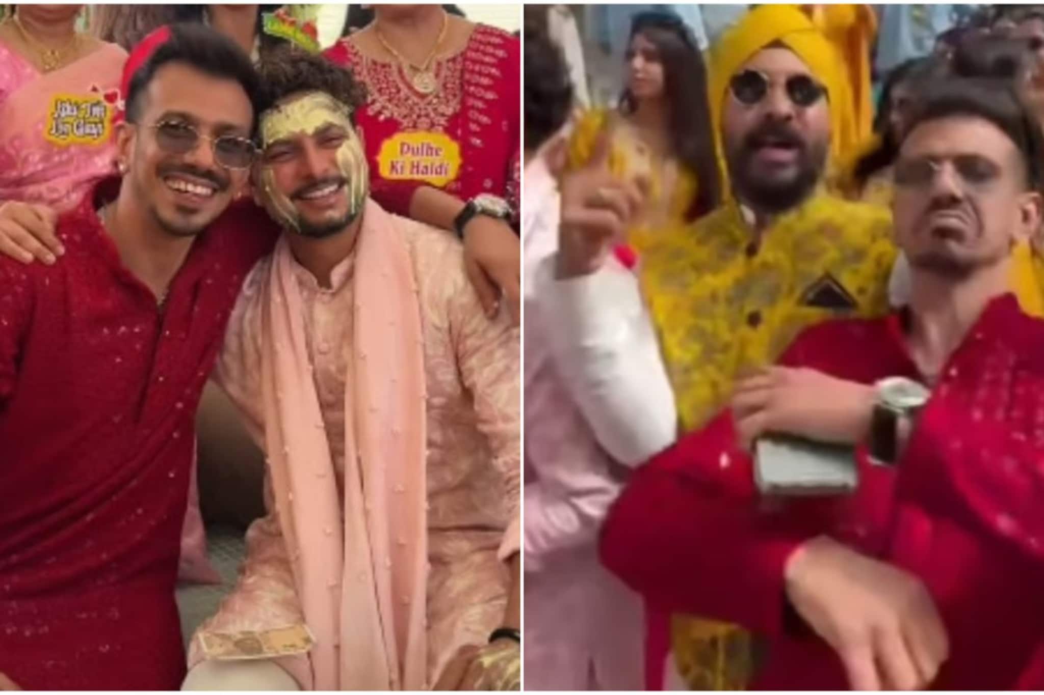 কুলদীপের বিয়ের হলদিতে চুটিয়ে নাচলেন চাহল! ঝড় তুলল ভিডিও