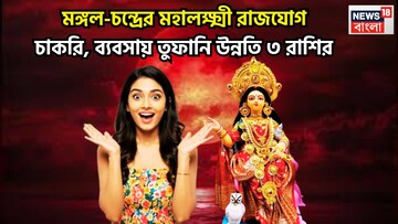 Mangal Chandra Mahalakshmi Rajyog: বৃহস্পতির ঘরে মঙ্গল-চন্দ্রের মহামিলন! মহালক্ষ্মী রাজযোগে ৩ রাশির ফিরবে কপাল