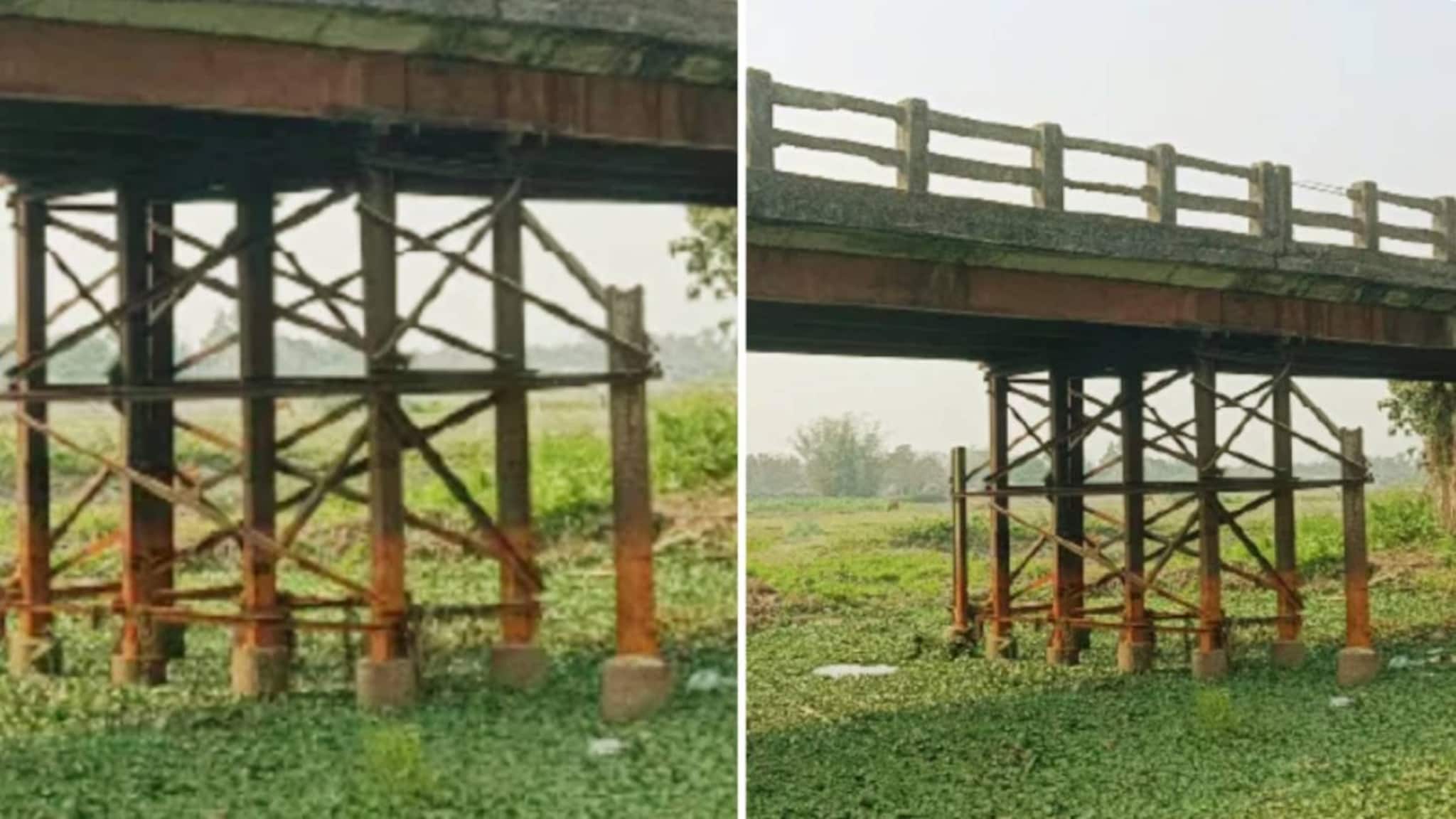মরচে ধরে ক্ষয়ে গিয়েছে লোহার কাঠামো! গুরুত্বপূর্ণ সেতুর বেহাল দশা