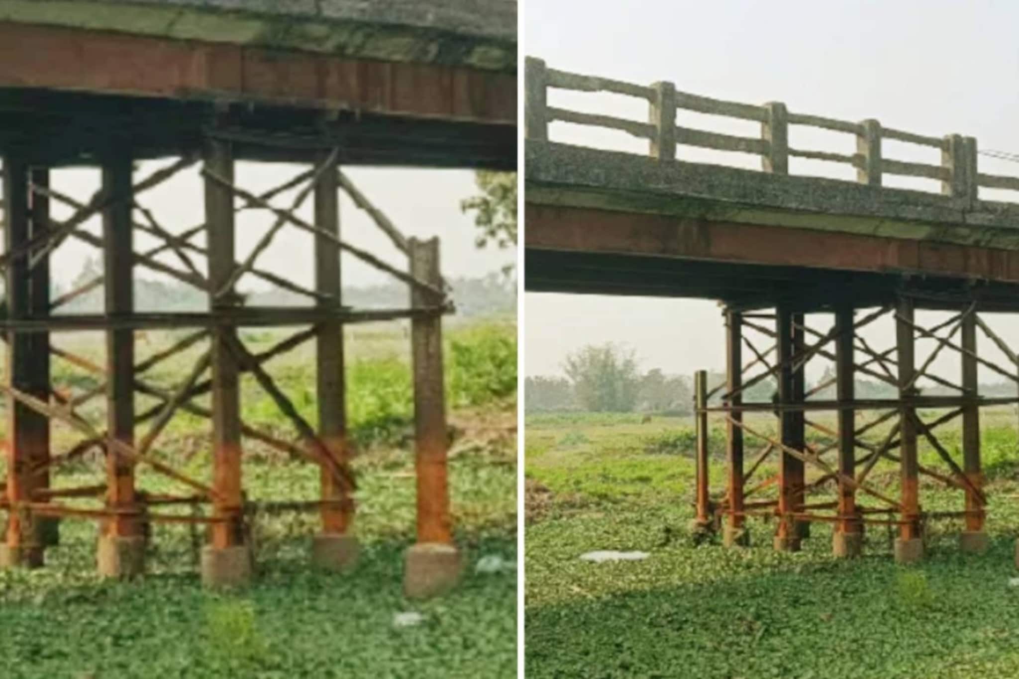 মরচে ধরে ক্ষয়ে গিয়েছে লোহার কাঠামো! গুরুত্বপূর্ণ সেতুর বেহাল দশা