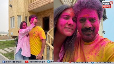 Dev and Rukmini Celebrate Holi in North Bengal Amidst 'Bike Ambulance Dada' Shoot