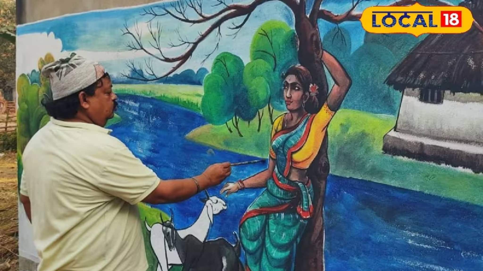 East Bardhaman News: রং-তুলিতে সচেতনতার বার্তা! জঙ্গলে আগুন রুখতে অভিনব উদ্যোগ, দিশা দেখাচ্ছে বর্ধমানের ‘আলপনা গ্রাম’