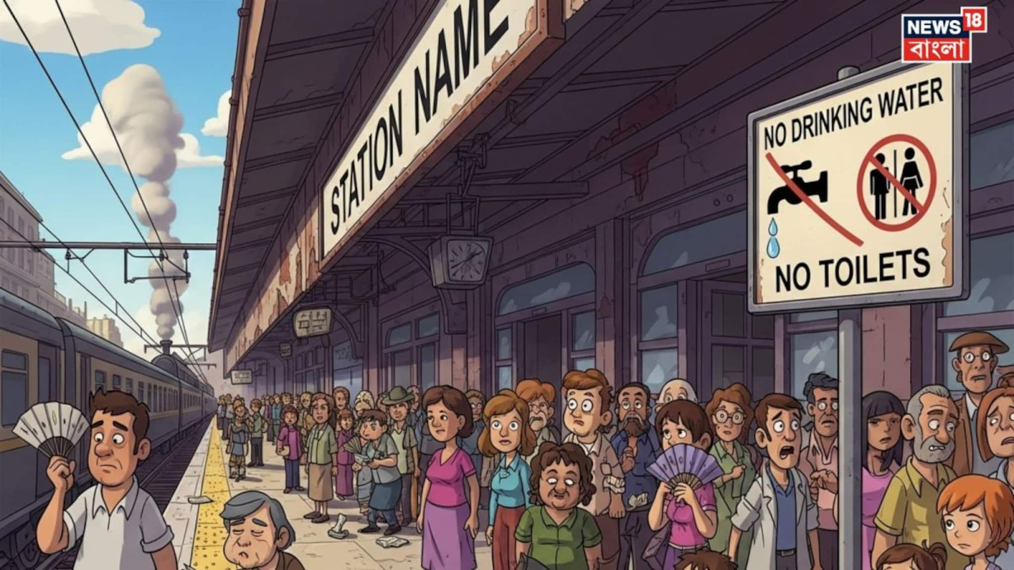 স্টেশন আছে, যাত্রী আছে... নেই পানীয় জল, শৌচাগার... হেঁড়িয়া স্টেশনে ঝোপঝাড়ই ভরসা