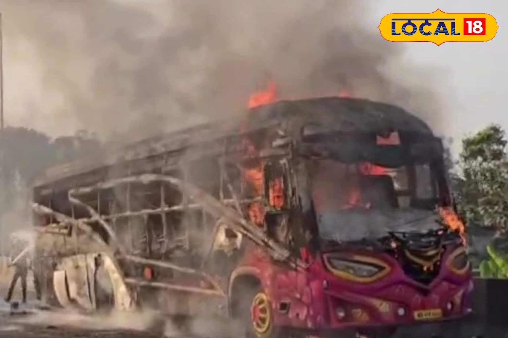 দাউদাউ করে জ্বলল বাস! অল্পের জন্য রক্ষা পেলেন ৪৮ জন বরযাত্রী, নেপথ্যে এক বাইক আরোহী