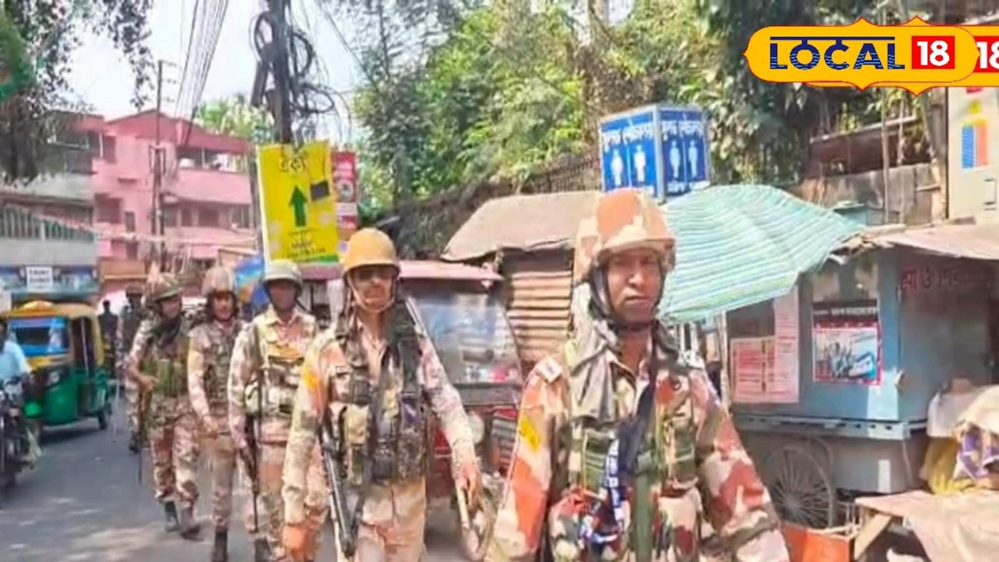নির্বাচনের আগেই বারুইপুরে নিরাপত্তা জোরদার, রাস্তায় নামল কেন্দ্রীয় বাহিনী