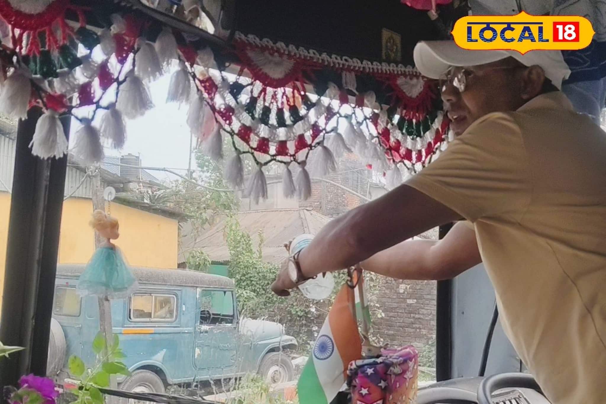 এ এক অন্য বাস, যার ভেতরে গাছ-ফুল দেওয়া সবুজ ক্যানভাস, সারিসারি মেয়ে পুতুল, বার্তা দিচ্ছে সম্মান দিন