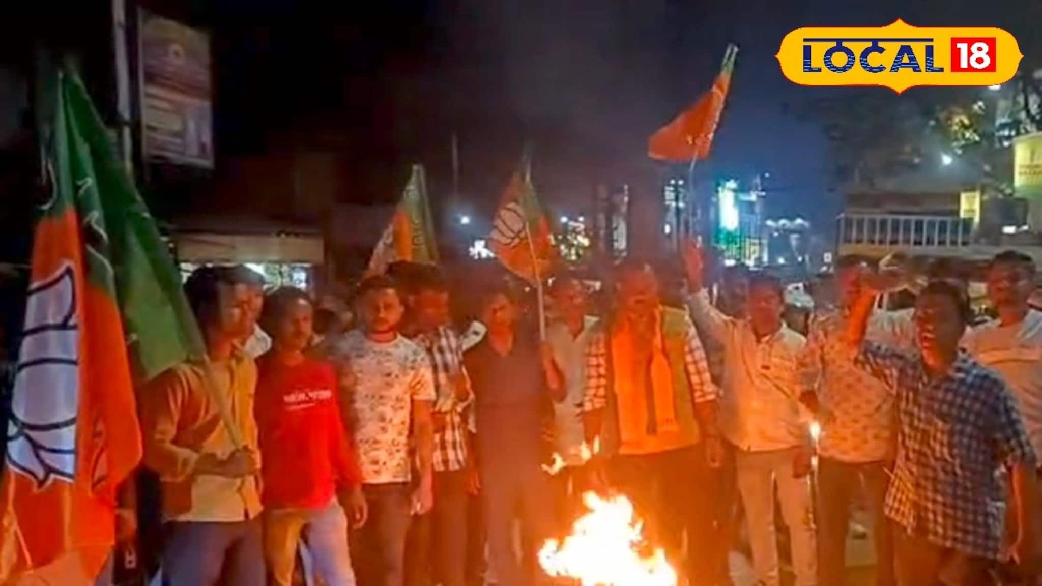 প্রার্থী ঘোষণা ঘিরে বিজেপিতে ক্ষোভ! আগুন জ্বালিয়ে ক্ষোভে উত্তাল কর্মী সমর্থকরা