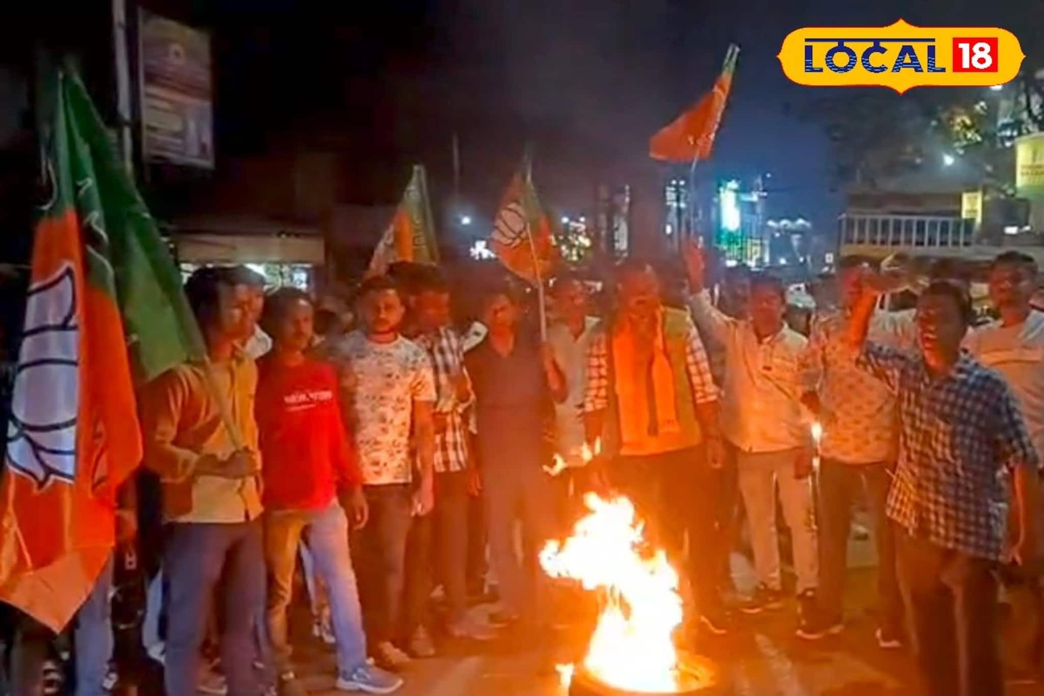 প্রার্থী ঘোষণা ঘিরে বিজেপিতে ক্ষোভ! আগুন জ্বালিয়ে ক্ষোভে উত্তাল কর্মী সমর্থকরা