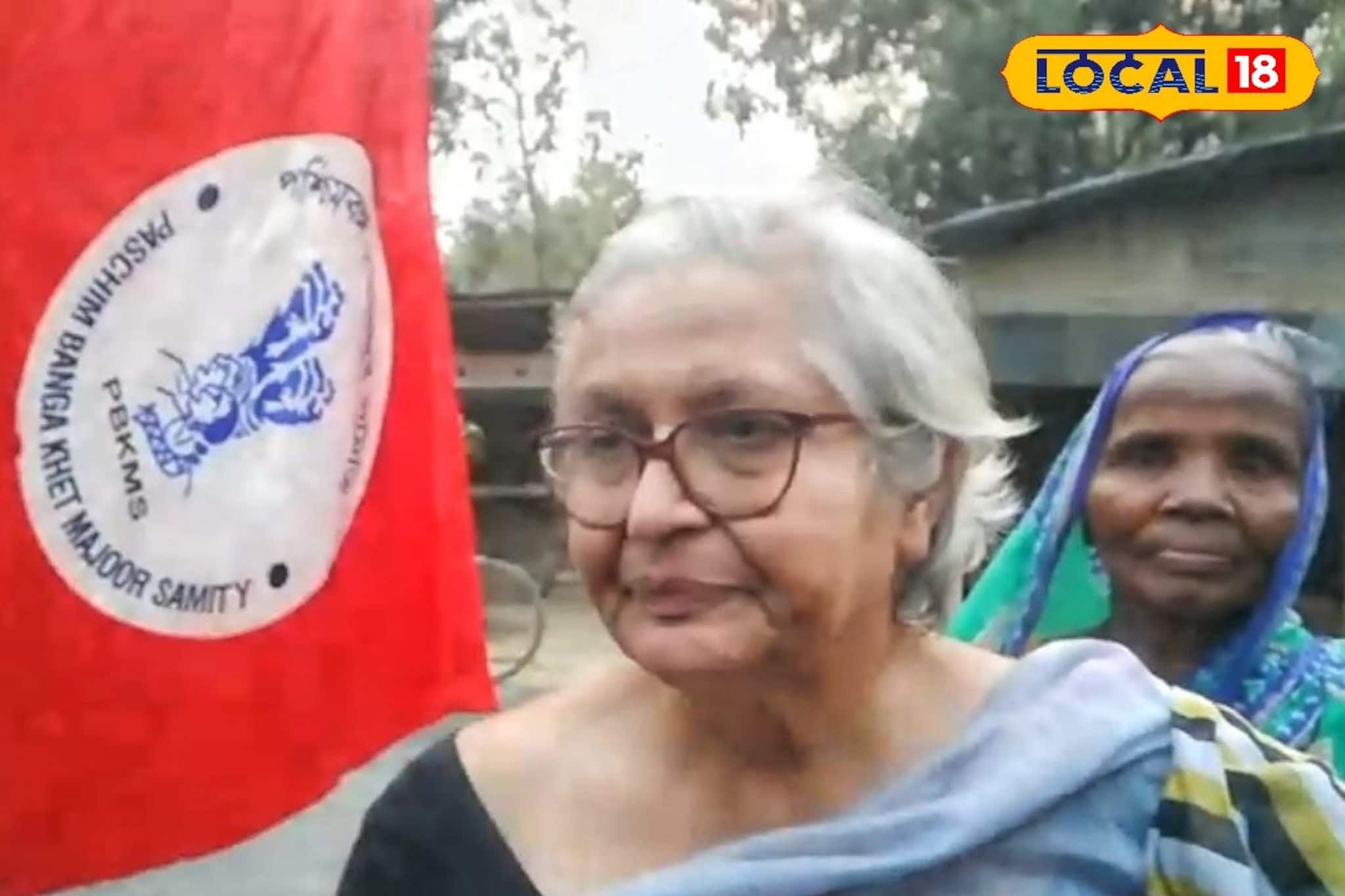 আদিবাসী গ্রামের জমি সমস্যা এবং বাসিন্দাদের খোঁজখবর নিতে এলেন ক্ষেতমজুর সমিতির নেত্রী