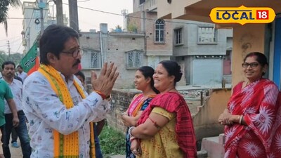 বহরমপুরে ভোটের নির্বাচনী প্রচার করছেন সুব্রত মৈত্র 