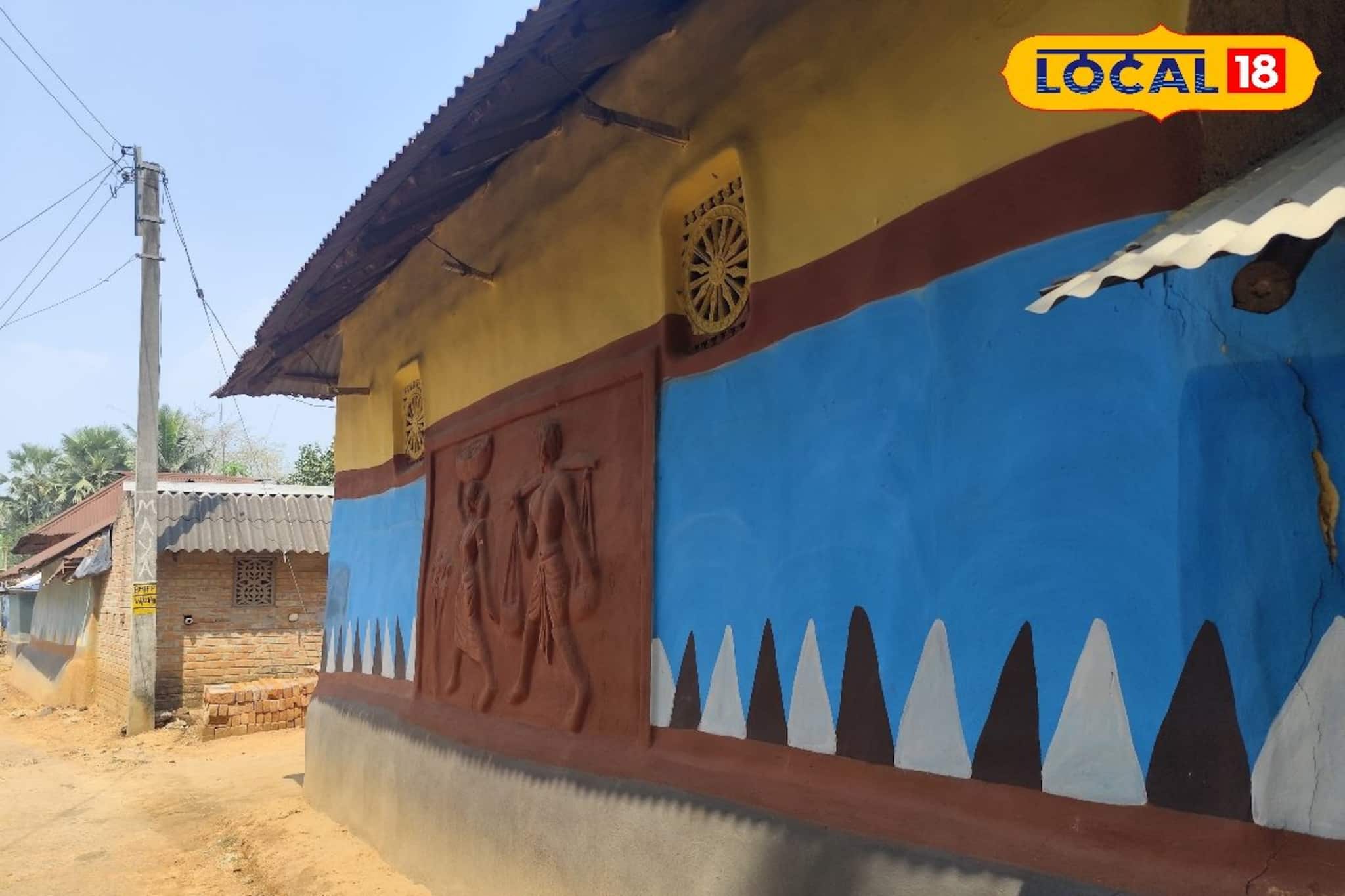 হয় না দেওয়াল-লিখন, পড়ে না পোস্টার...ভোটের বাদ্যিতেও শান্তিনিকেতনের এই গ্রামের বাড়িগুলির দেওয়াল থাকে চিরাচরিত ছবিতেই চিত্রবিচিত্র