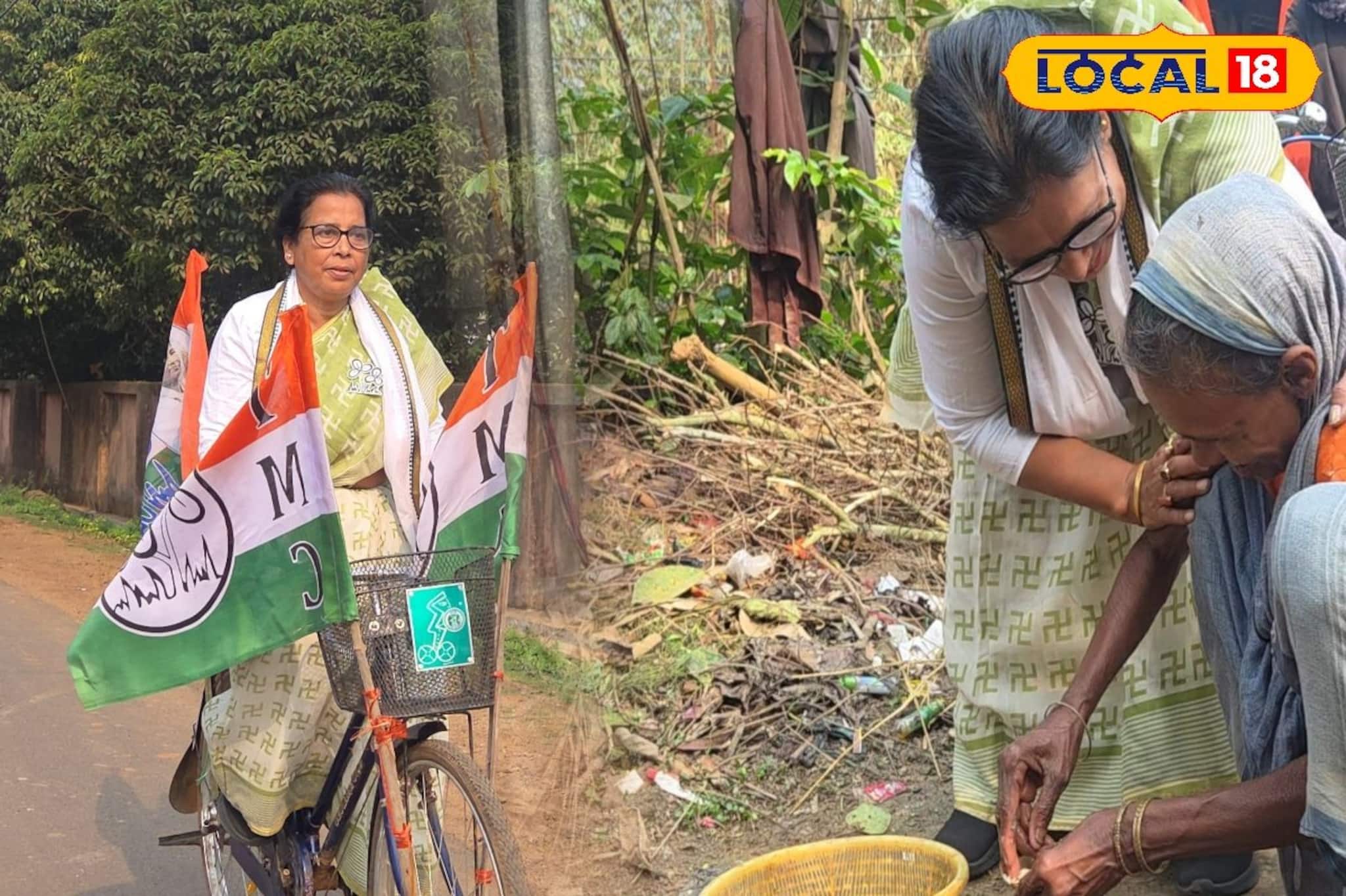 সাধারণ জীবনযাপনে বিশ্বাসী, সাইকেলেই মানুষের দুয়ারে পৌঁছচ্ছেন নারায়ণগড়ের তৃণমূল প্রার্থী