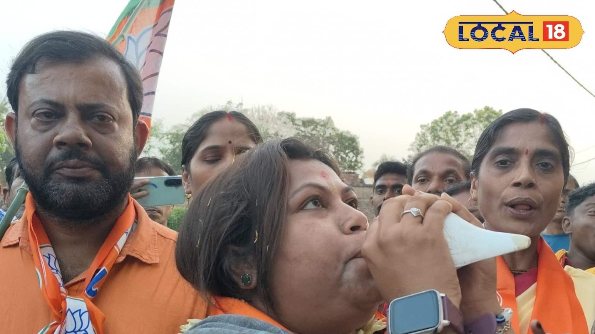 Bengal Assembly Elections 2026: শঙ্খ-উলুধ্বনিতে জমল নির্বাচনী লড়াই, ভরতপুরে অনামিকা ঘোষের ভিন্ন স্বাদের প্রচার