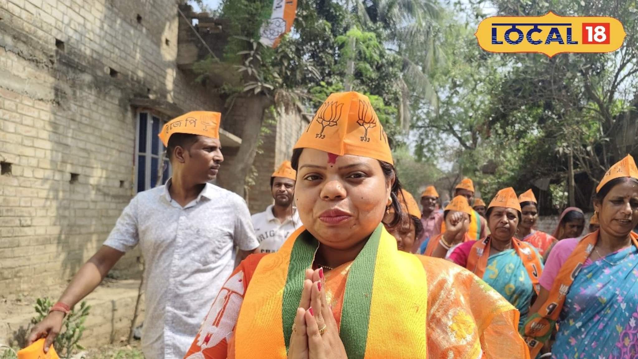 খড়গ্রামে এবার বিজেপির মহিলা প্রার্থী, সংসার সামলে রাজনীতির ময়দানে মিতালি