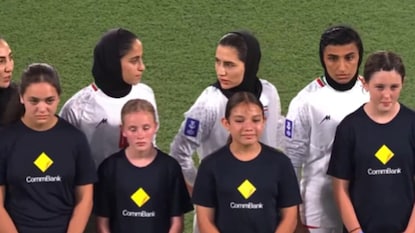 Iran's women's football team protesting the war Image – X