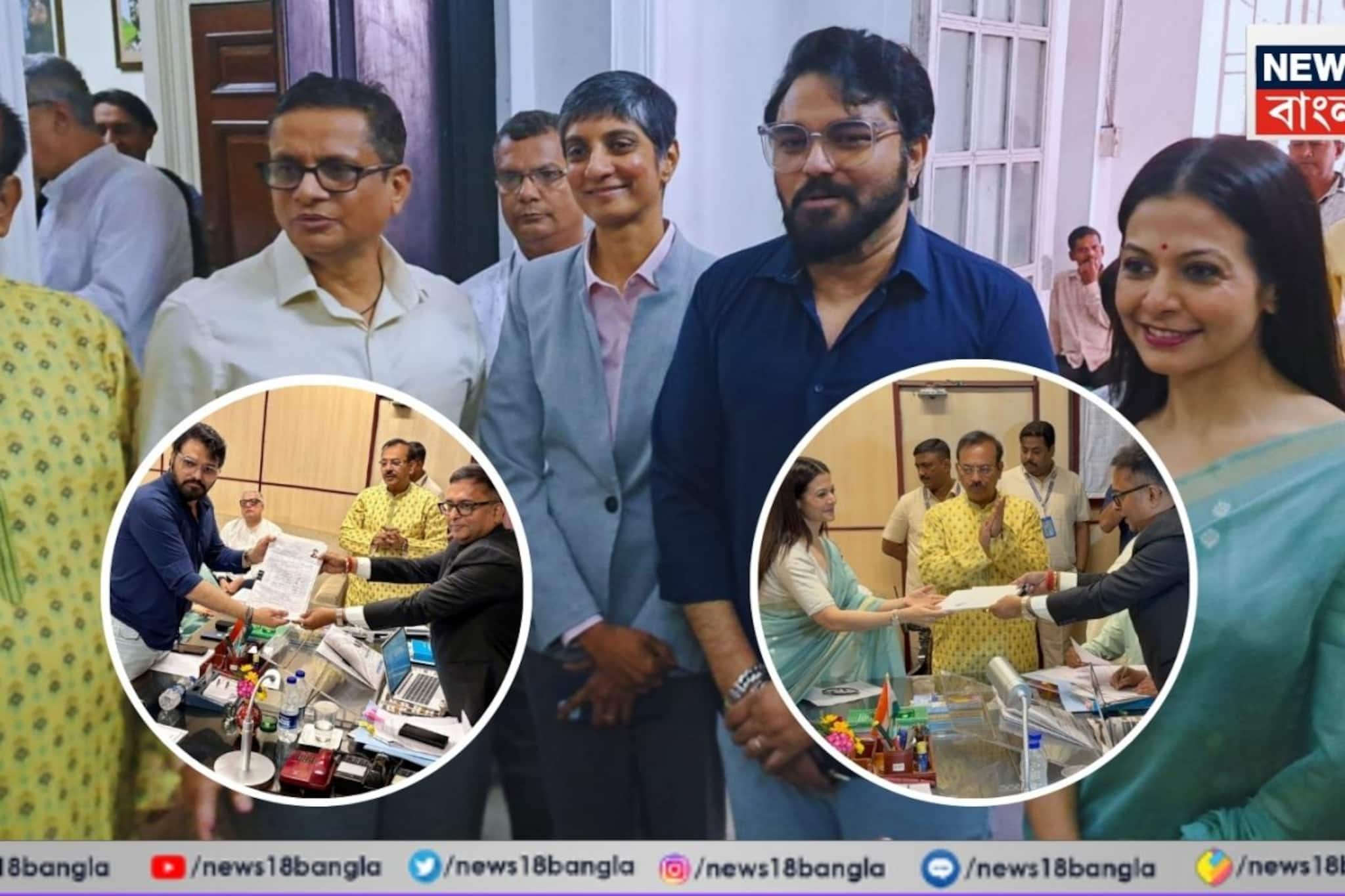 রাজ্যসভার মনোনয়ন পত্র জমা দিয়েই আপ্লুত কোয়েল-বাবুল, কী প্রতিক্রিয়া রাজীব-মেনকার?