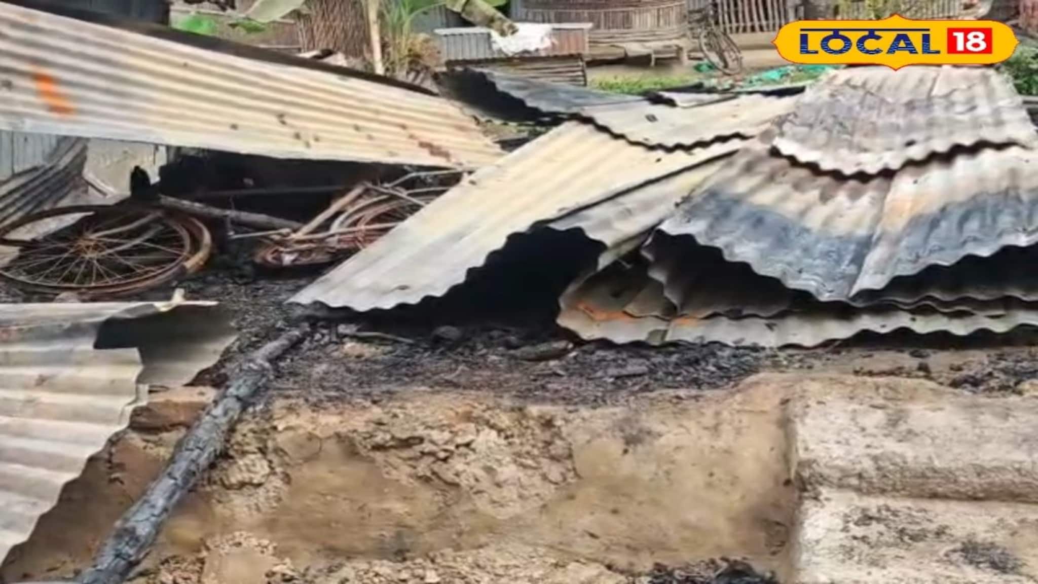 শান্তিপুরে অগ্নিকাণ্ডে কৃষকের সর্বস্ব পুড়ে ছারখার, সহায়তার আশ্বাস প্রশাসনের