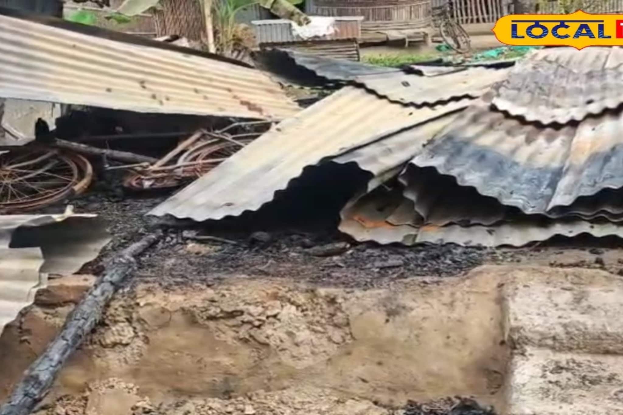 শান্তিপুরে অগ্নিকাণ্ডে কৃষকের সর্বস্ব পুড়ে ছারখার, সহায়তার আশ্বাস প্রশাসনের