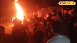 ফরাক্কায় চলন্ত বাইকে অগ্নিকাণ্ড 