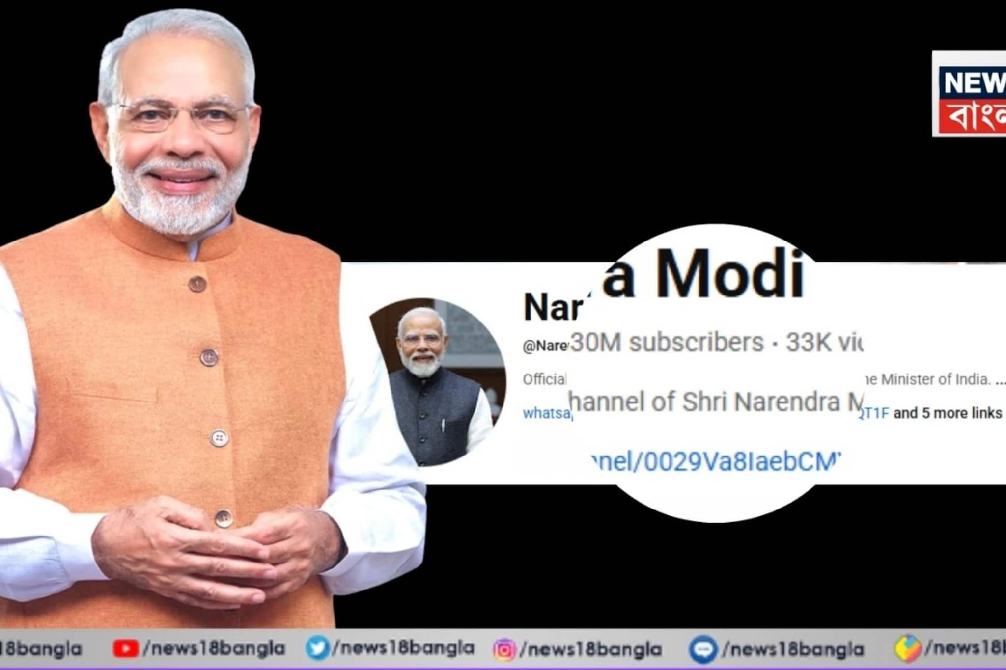 PM Modi YouTube Channel: ৩ কোটি এবং ক্রমবর্ধমান ! প্রধানমন্ত্রী মোদির ইউটিউবে সাবস্ক্রাইবারের সংখ্যায় নতুন মাইলফলক PM Modi YouTube Channel: ৩ কোটি এবং ক্রমবর্ধমান ! প্রধানমন্ত্রী মোদির ইউটিউবে সাবস্ক্রাইবারের সংখ্যায় নতুন মাইলফলক