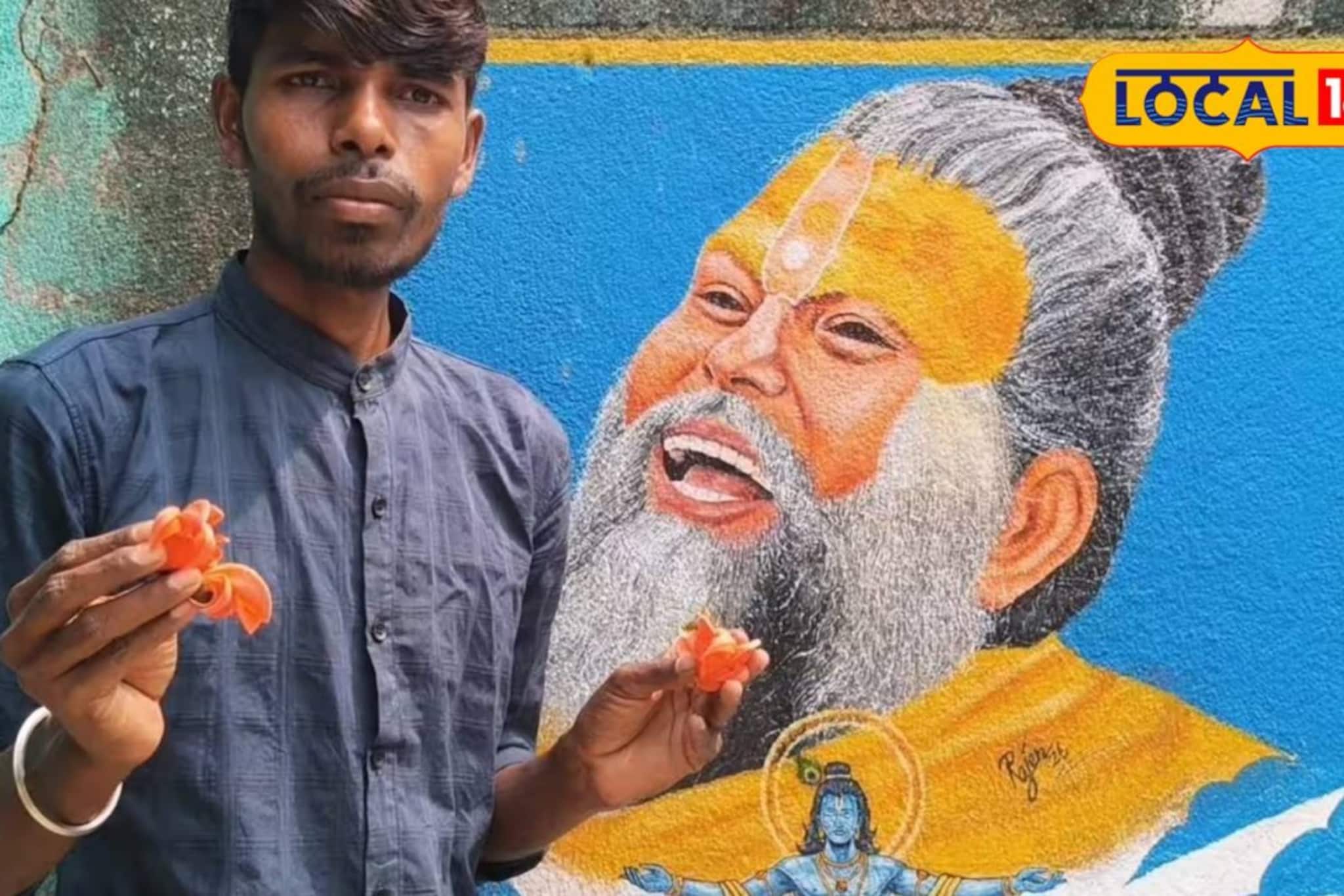 নতুন রূপে পুরুলিয়ার গর্ব! পলাশ ফুলের রঙে ক্যানভাস রাঙাচ্ছেন কাশীপুরের শিল্পী