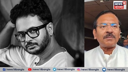 তৃণমূল নেতা অরূপ বিশ্বাস রাহুল অরুণোদয় বন্দ্যোপাধ্যায়ের বাড়ির সামনে বসে রয়েছেন। তৃণমূল নেতা অরূপ বিশ্বাস রাহুল অরুণোদয় বন্দ্যোপাধ্যায়ের বাড়ির সামনে বসে রয়েছেন।