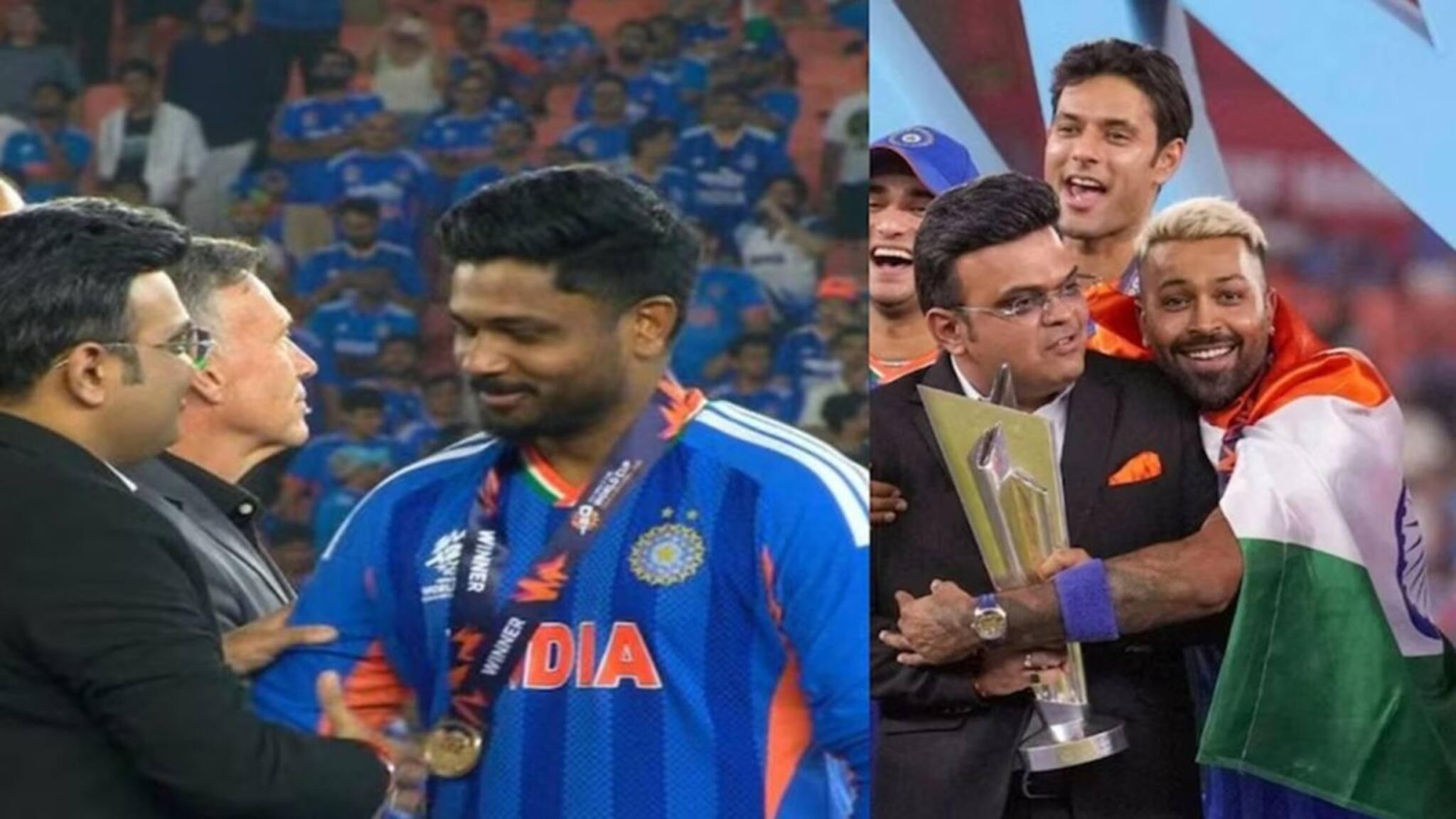 মেডেল পরানোর সময় সঞ্জুকে ‘ইগনোর’! সবাইকে ভালবাসা দিলেও ‘টুর্নামেন্টের সেরা-কে জড়িয়ে ধরলেন না কেন?