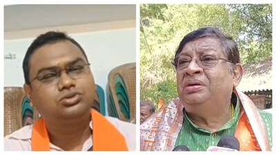 বিজেপি প্রার্থী সিন্টু সেনাপতিকে আশীর্বাদ করলেন তৃণমূল বিধায়ক সৌমেন মহাপাত্র৷ 