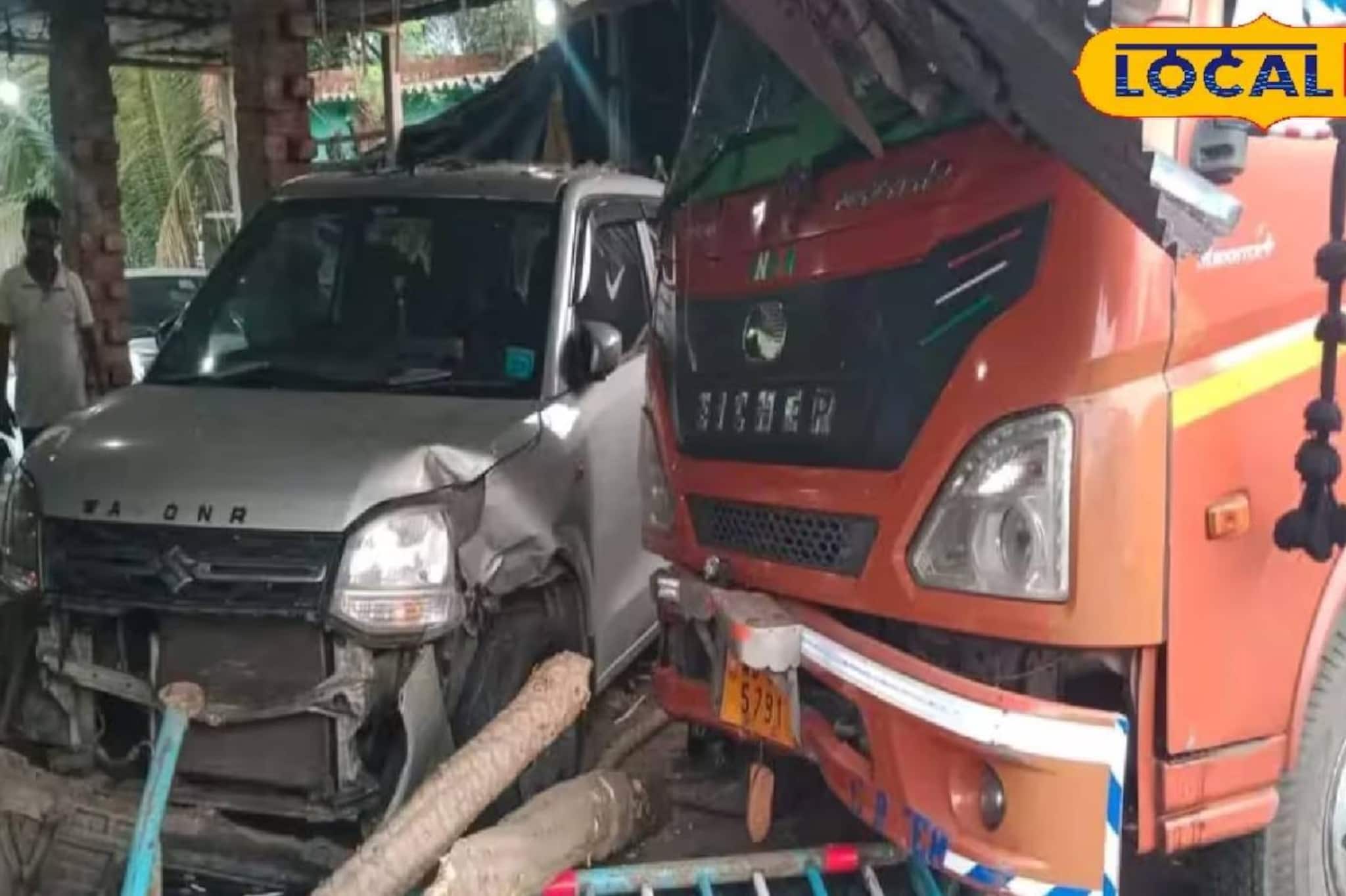 চালাঘরের ভিতর হুড়মুড়িয়ে ঢুকল পণ্যবাহী লরি! কাকদ্বীপে ভয়াবহ দুর্ঘটনা চালাঘরের ভিতর হুড়মুড়িয়ে ঢুকল পণ্যবাহী লরি! কাকদ্বীপে ভয়াবহ দুর্ঘটনা